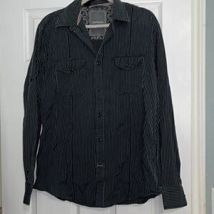 Express - Button Up - Striped Shirt - L